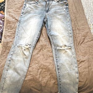 American Eagle size 14 skinny jeans light blue wash